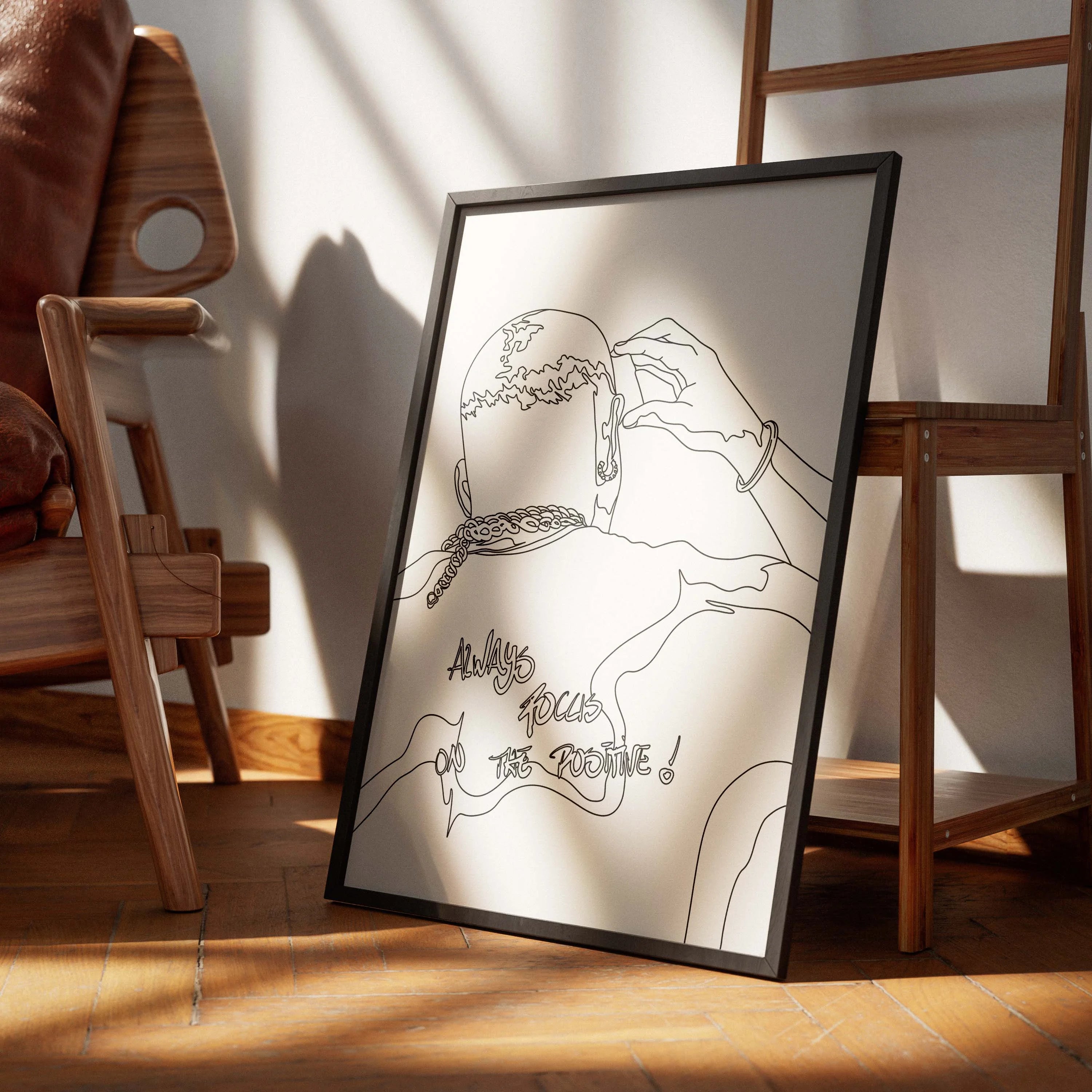 Focus On The Positive Lineart