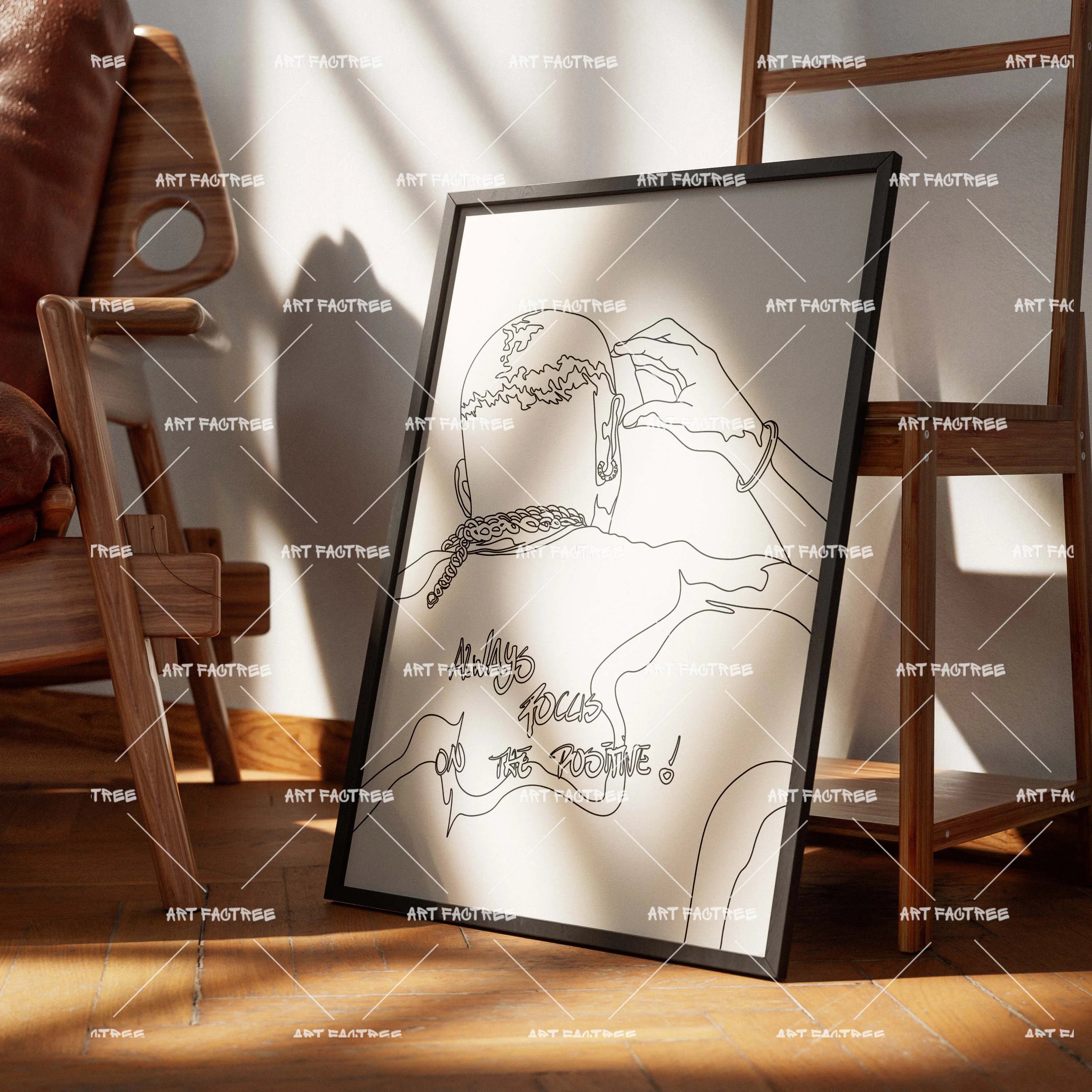 Focus On The Positive Lineart