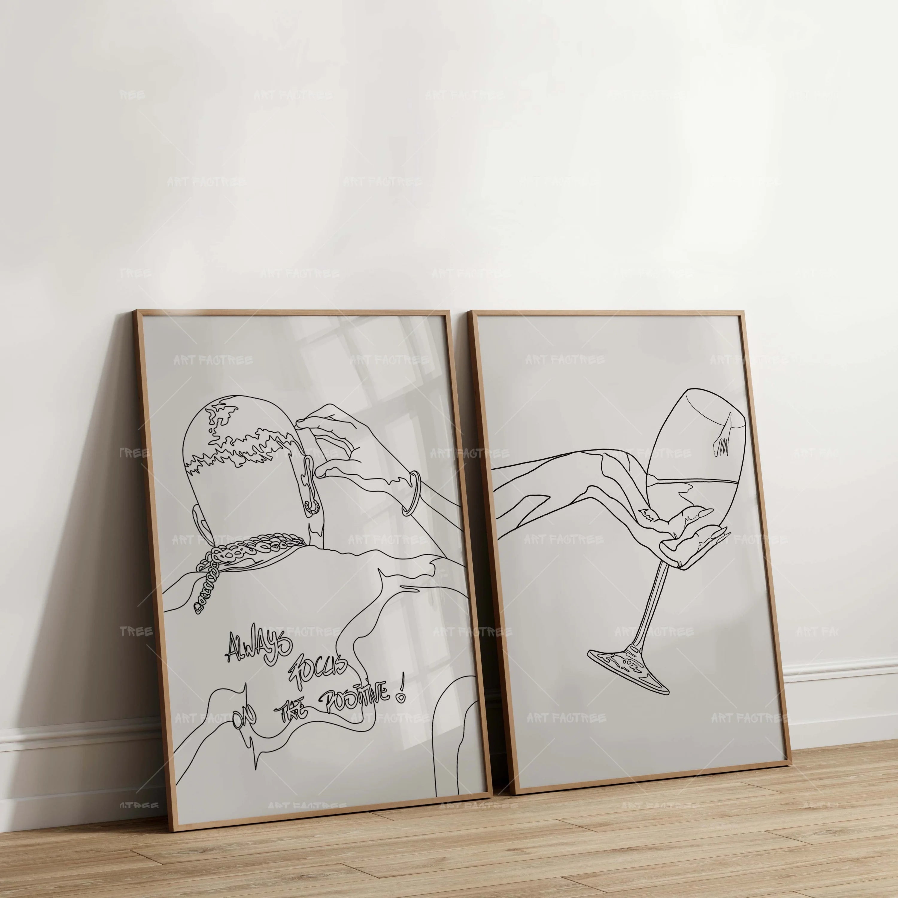 Focus On The Positive Lineart