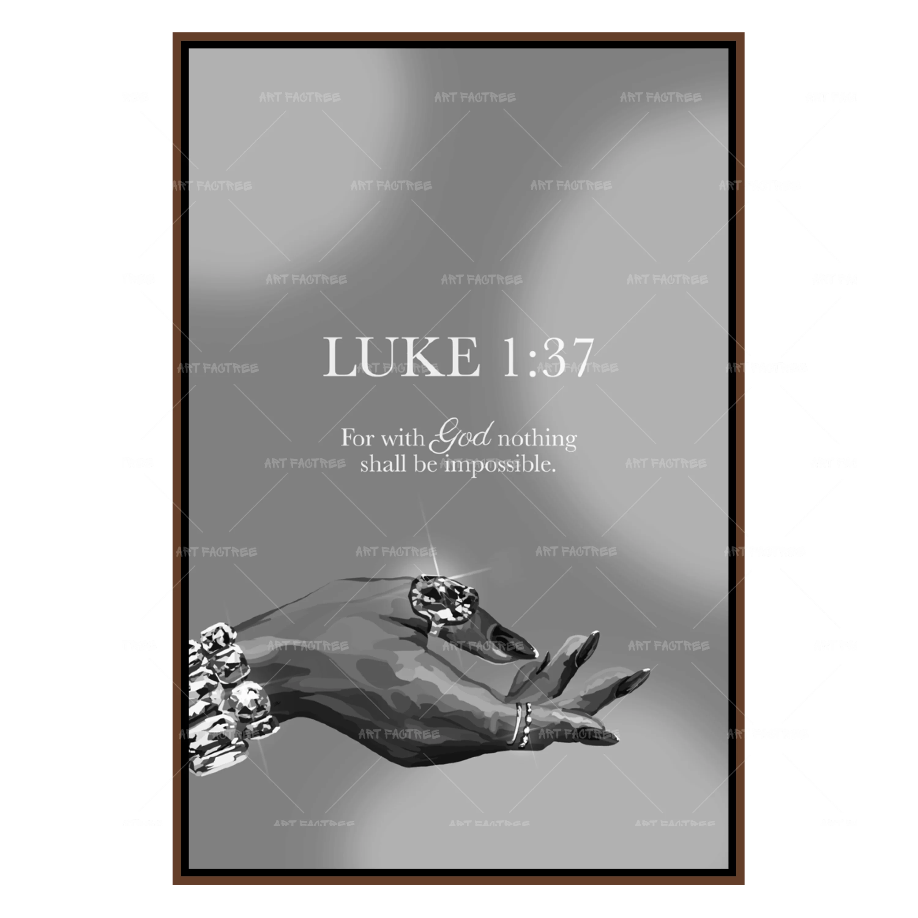 Luke 1:37 B&W