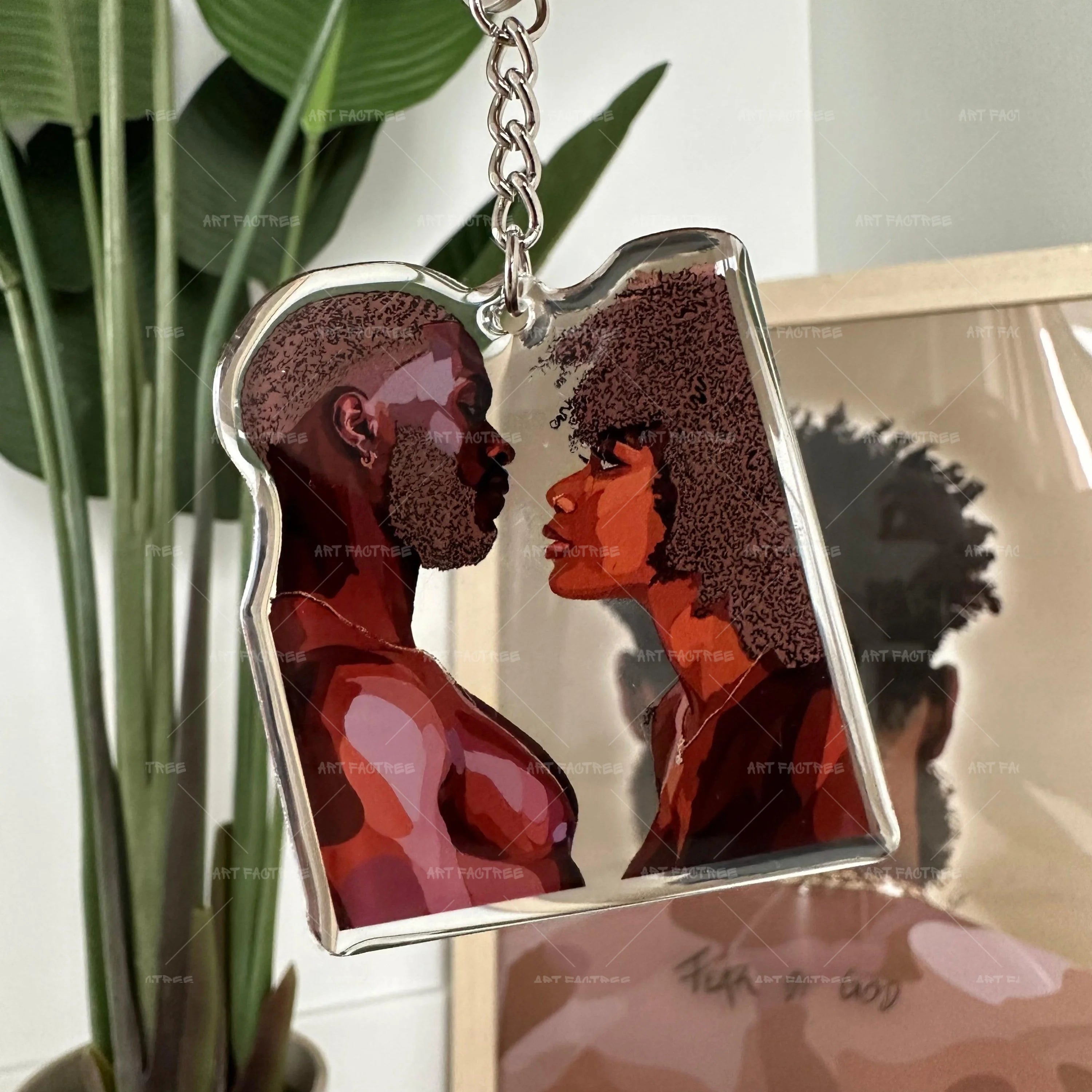 Black Love Key Chain