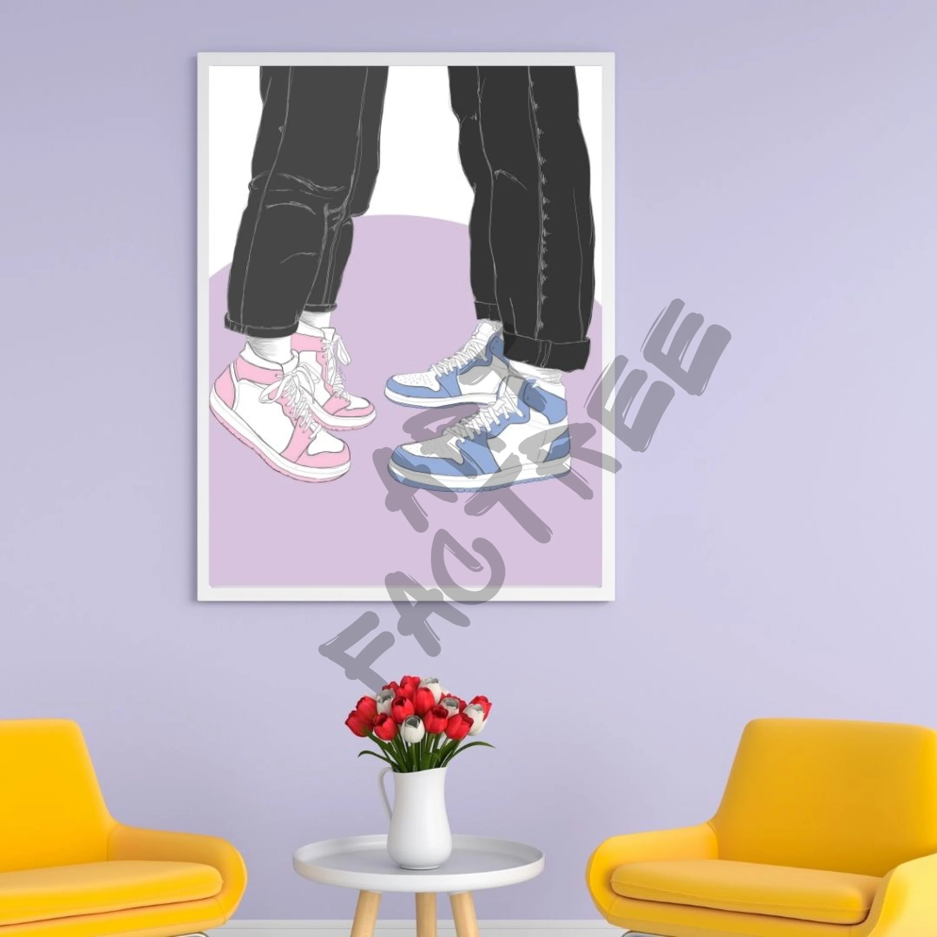 Sneaker Couple- purple