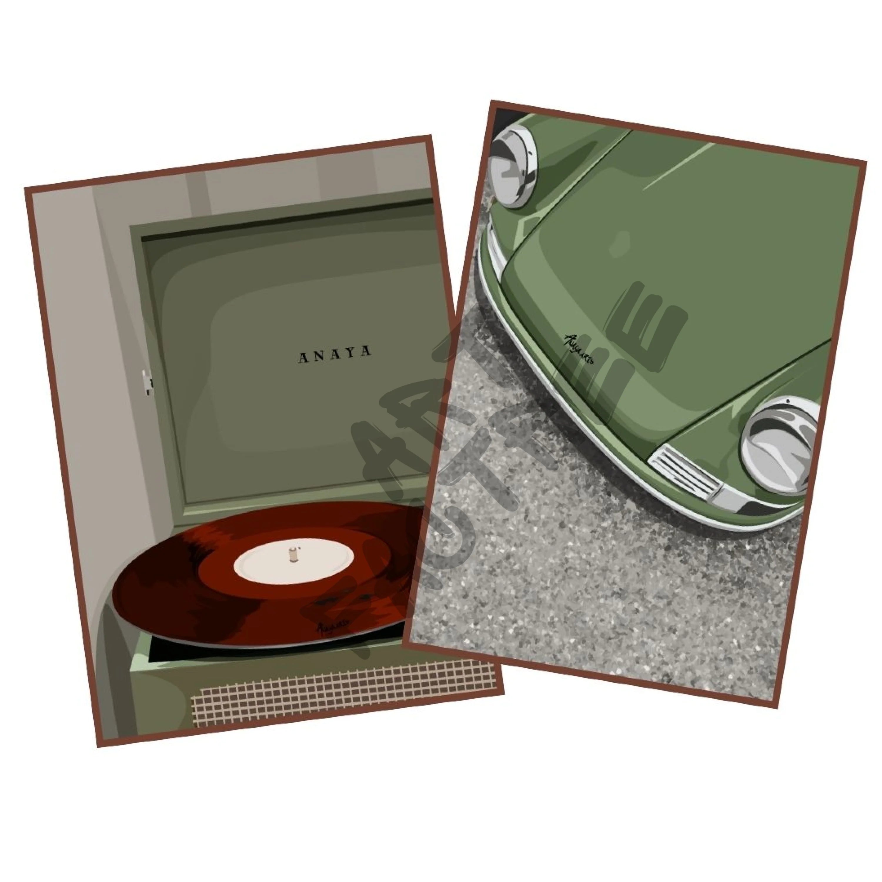 Art Bundle : Vinyl + Green Sage