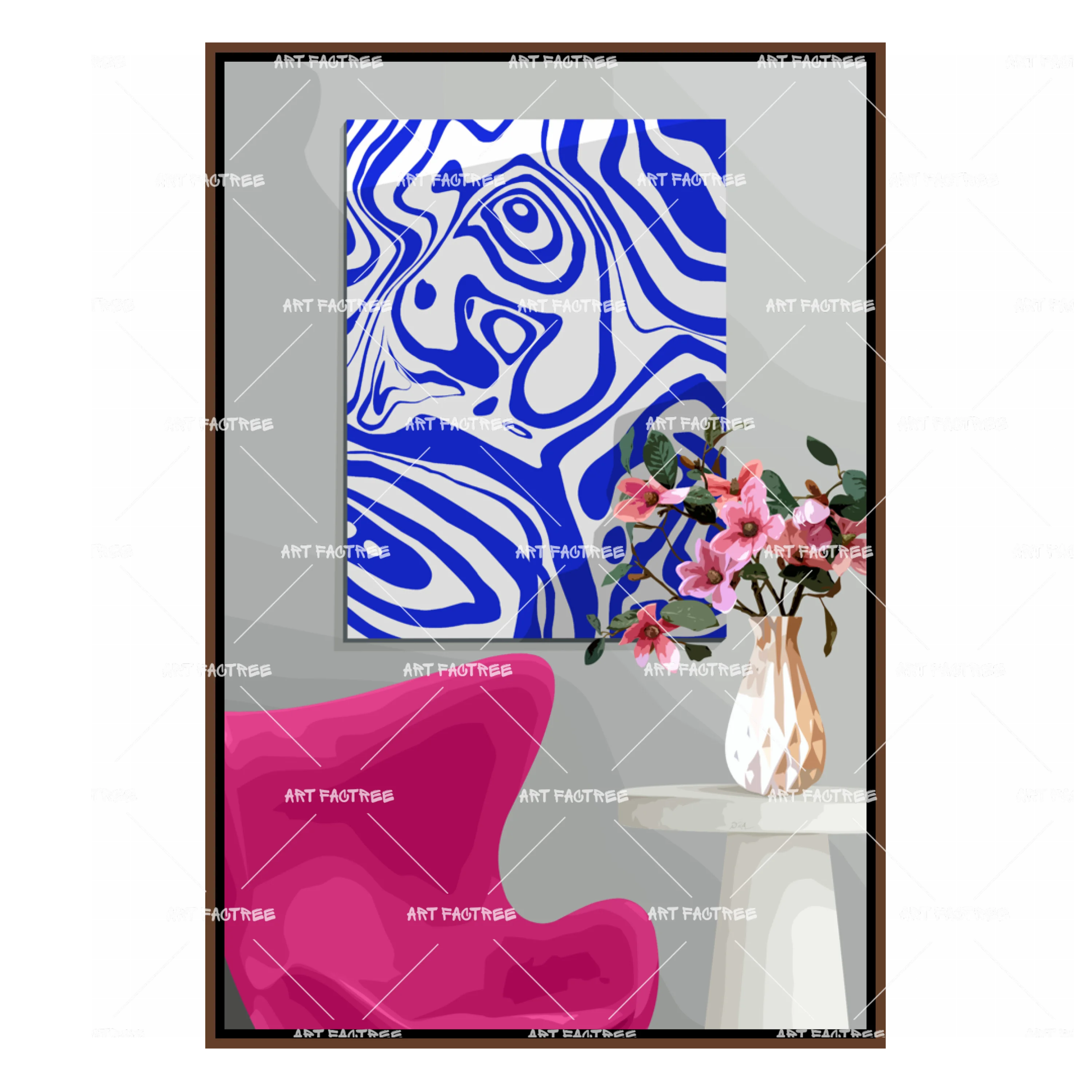 Blue & Pink