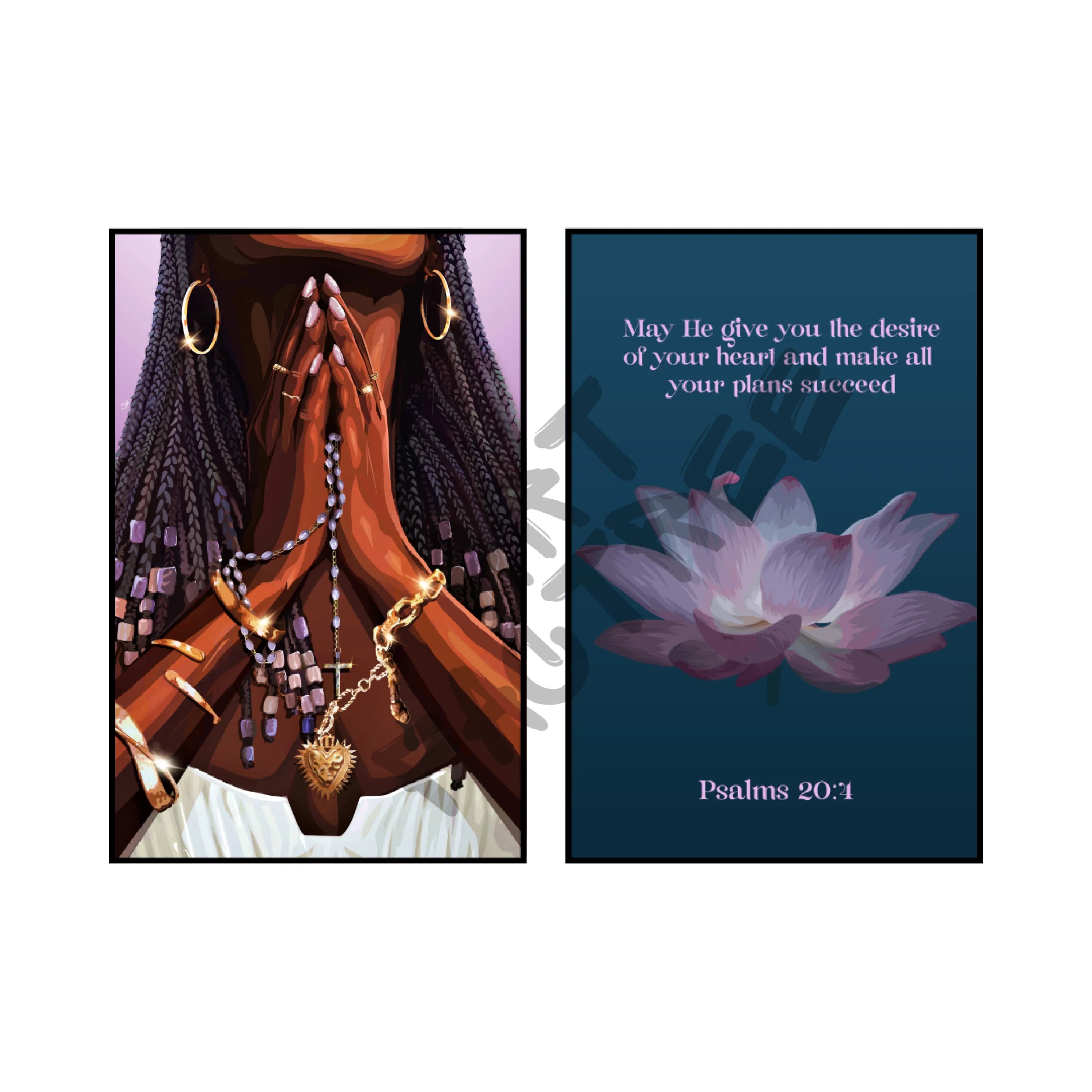 Art Print Bundle : Faith's Embrace + Psalms 20:4