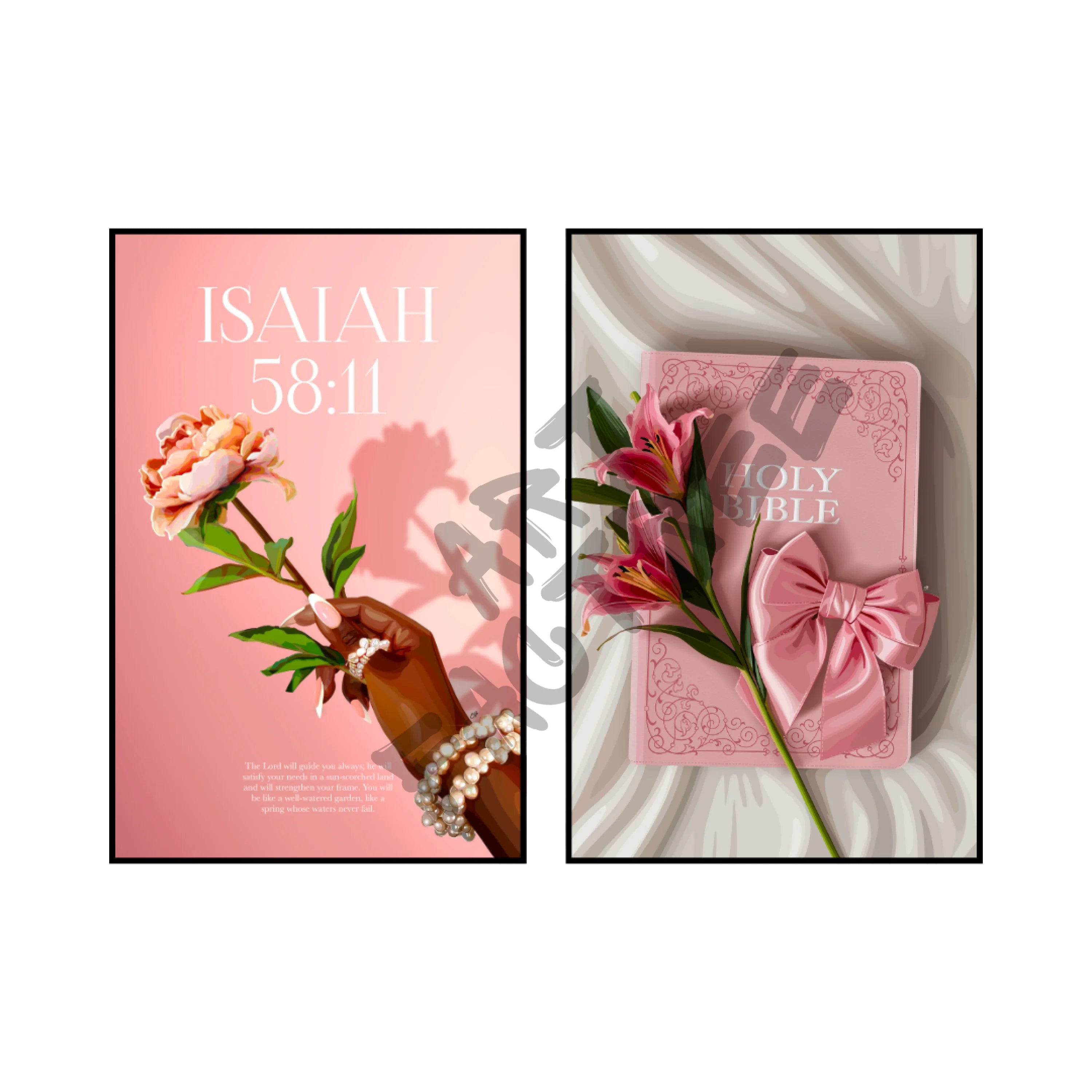 Art Print Bundle : Isaiah 58:11 + Sacred & Still