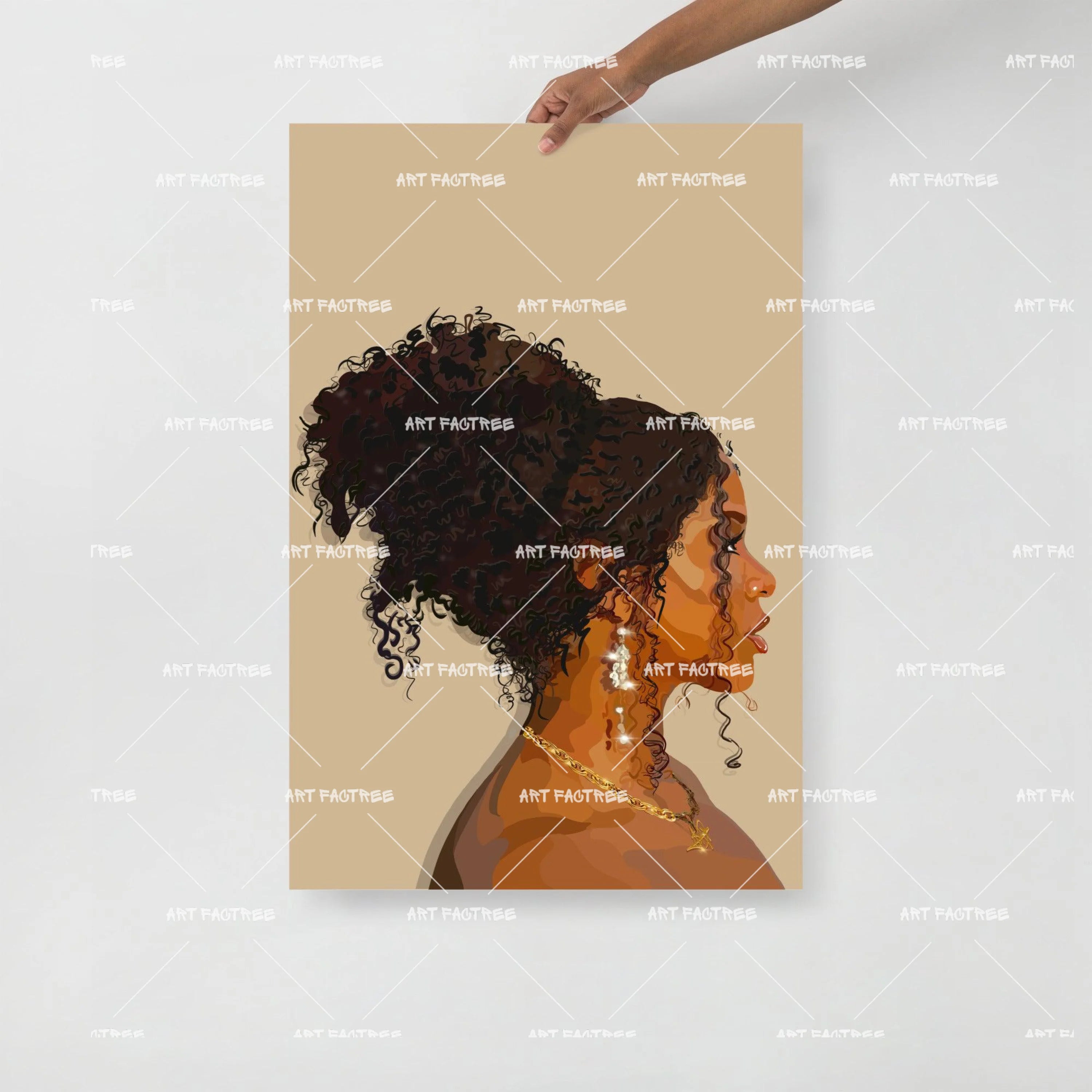 Sun & Curls-18×24-Print-SmardArt-Wall Art