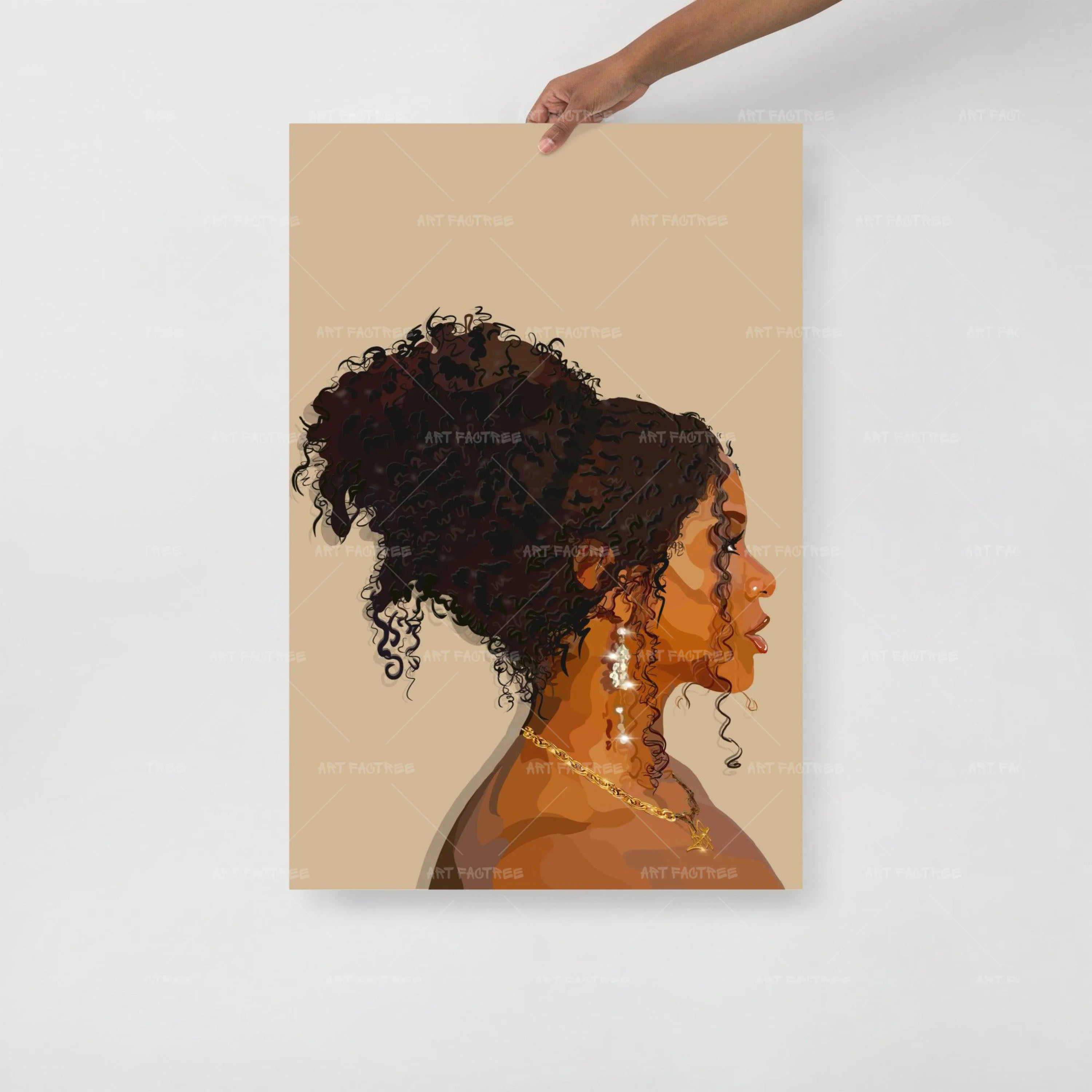 Sun & Curls-18×24-Print-SmardArt-Wall Art