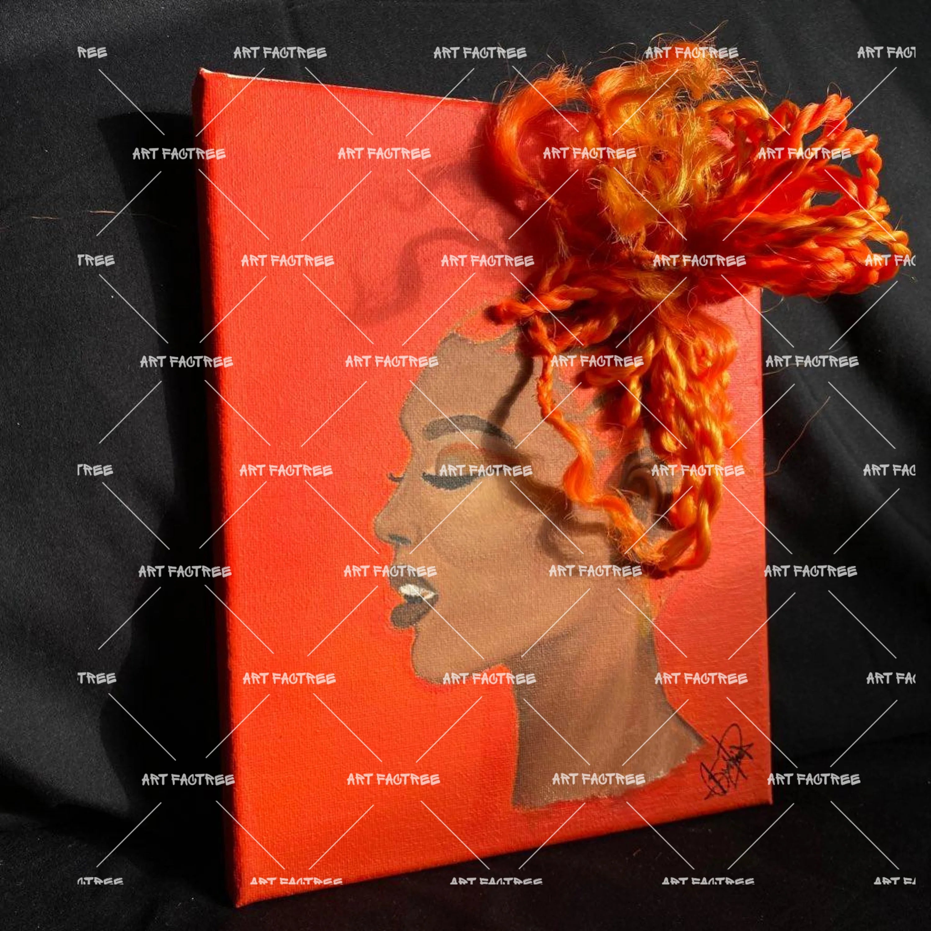 3d Art : Orange twists--SmardArt-Wall Art