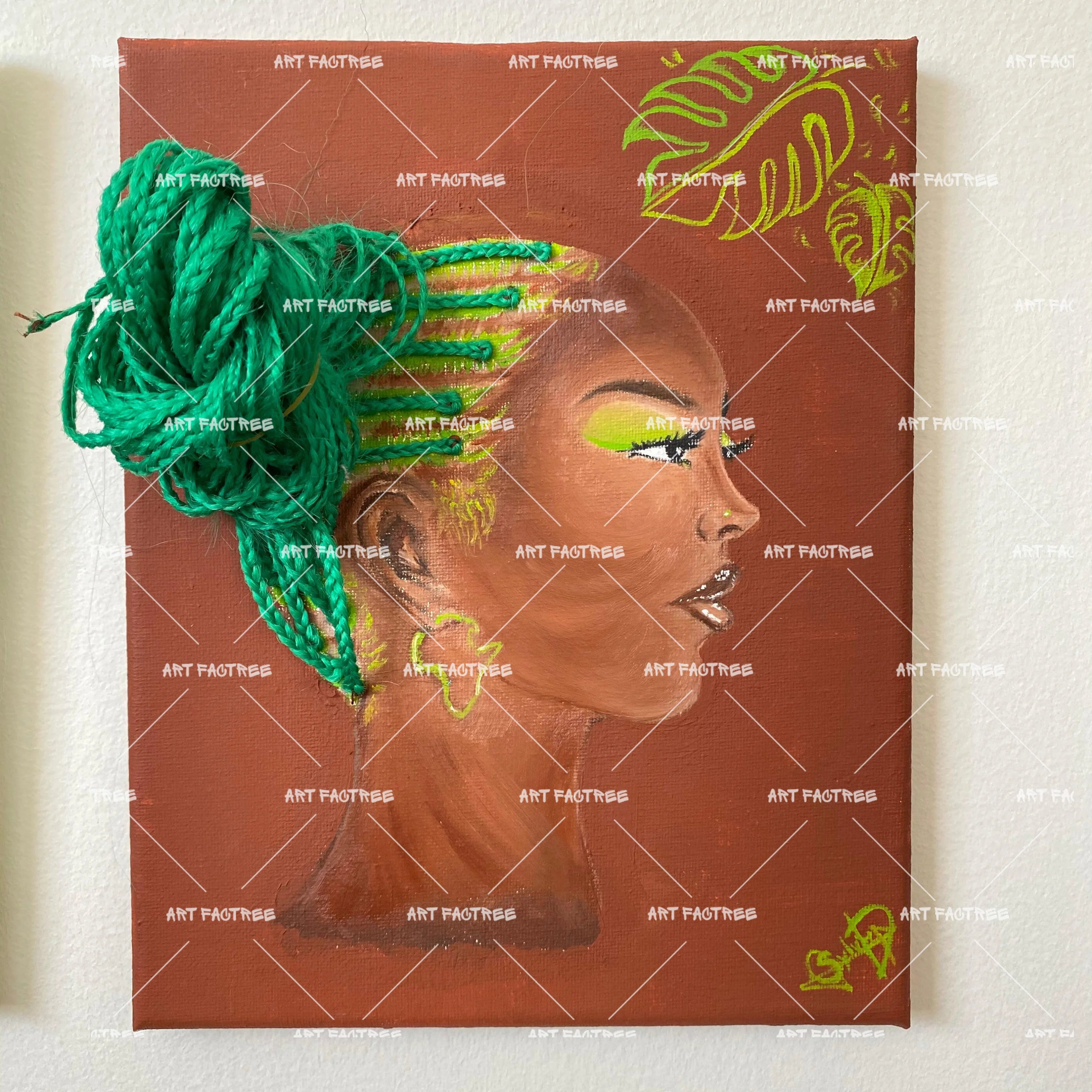 3d Art : Green x Brown--SmardArt-Wall Art