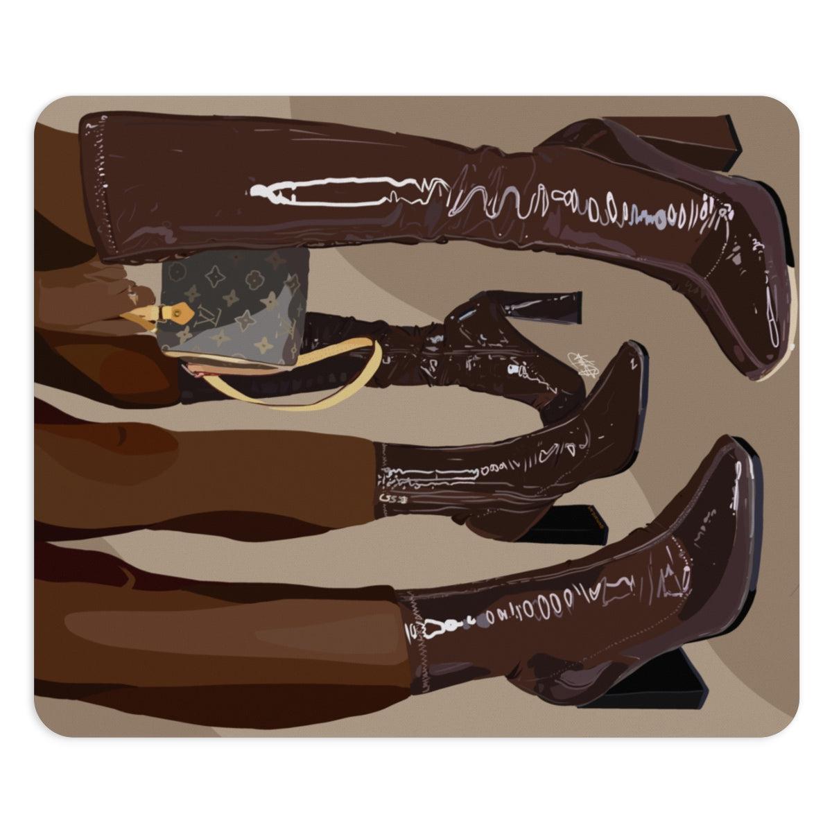 Brown boots Mouse Pad-One size-Rectangle-SmardArt-Wall Art