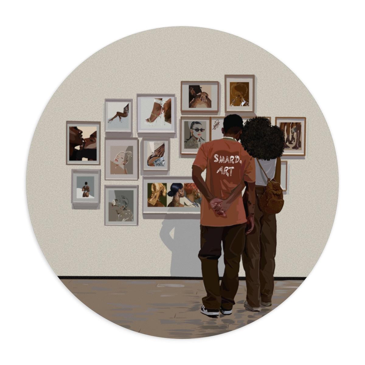 Museum Date Mouse Pad-One size-Round-SmardArt-Wall Art