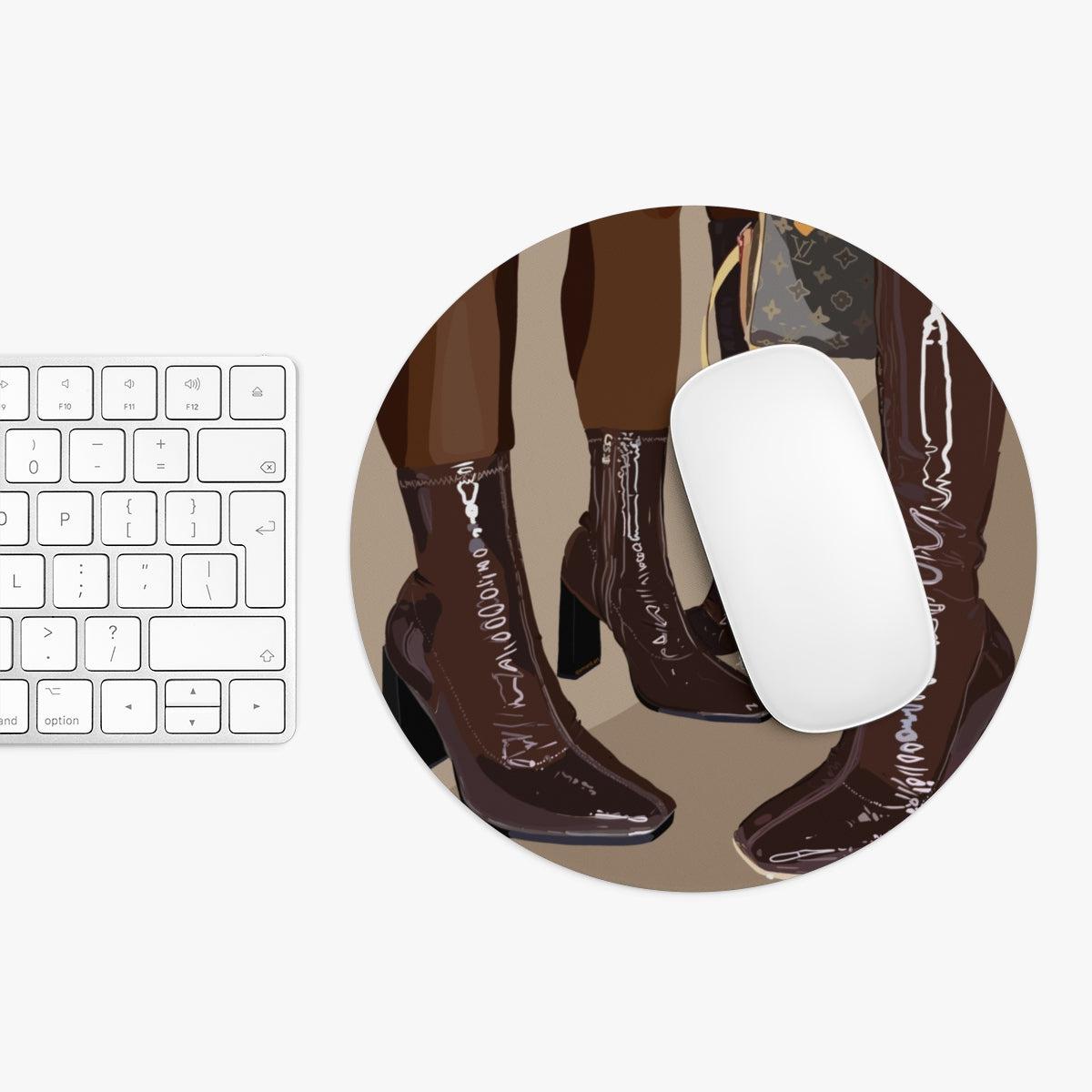 Brown boots Mouse Pad-One size-Rectangle-SmardArt-Wall Art