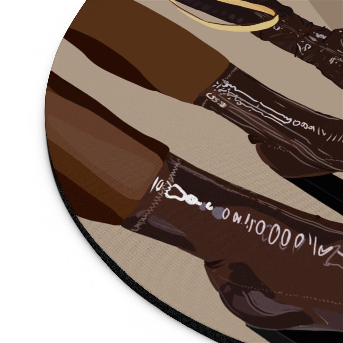 Brown boots Mouse Pad-One size-Rectangle-SmardArt-Wall Art