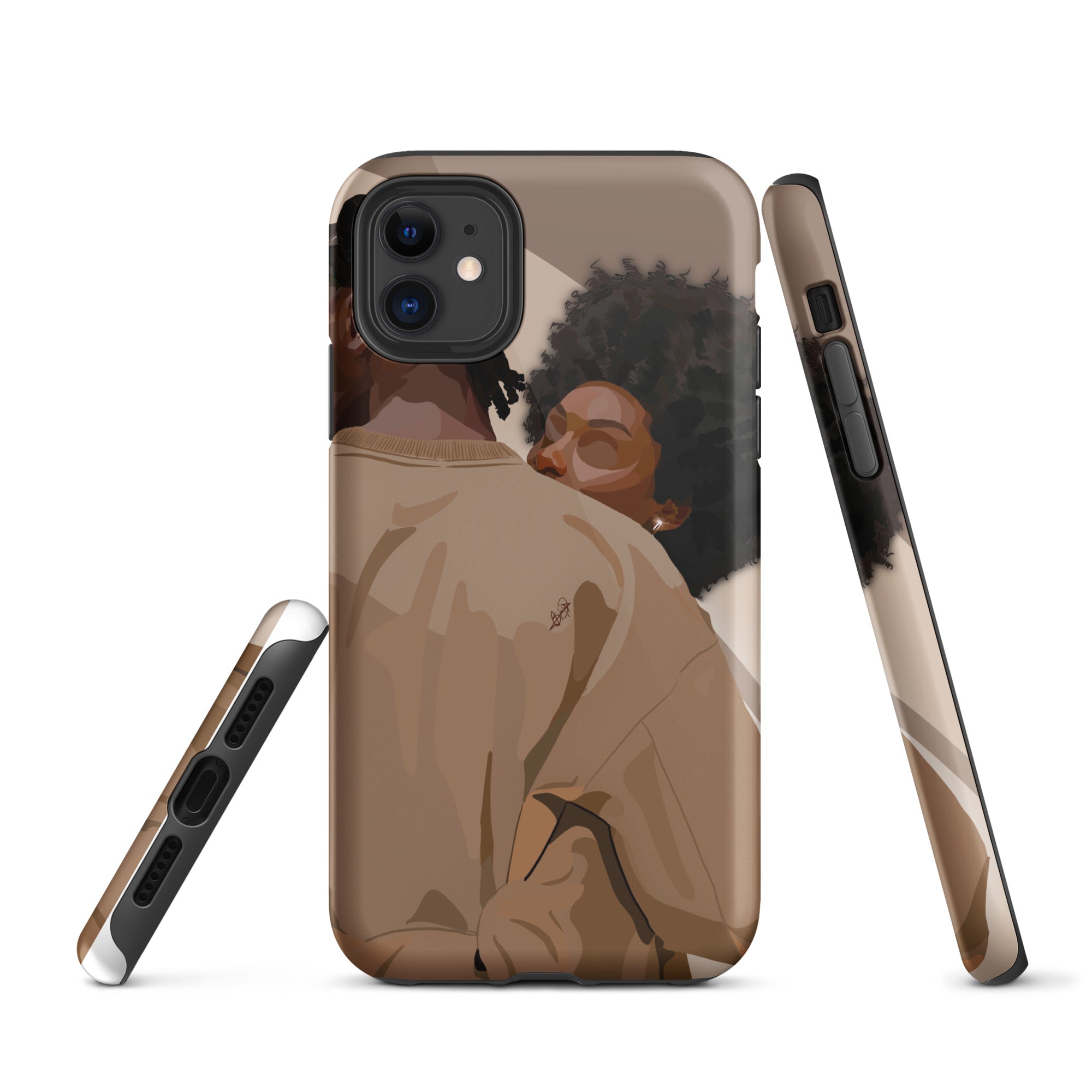 Lovebirds iPhone case-Glossy-iPhone 11-SmardArt-Wall Art