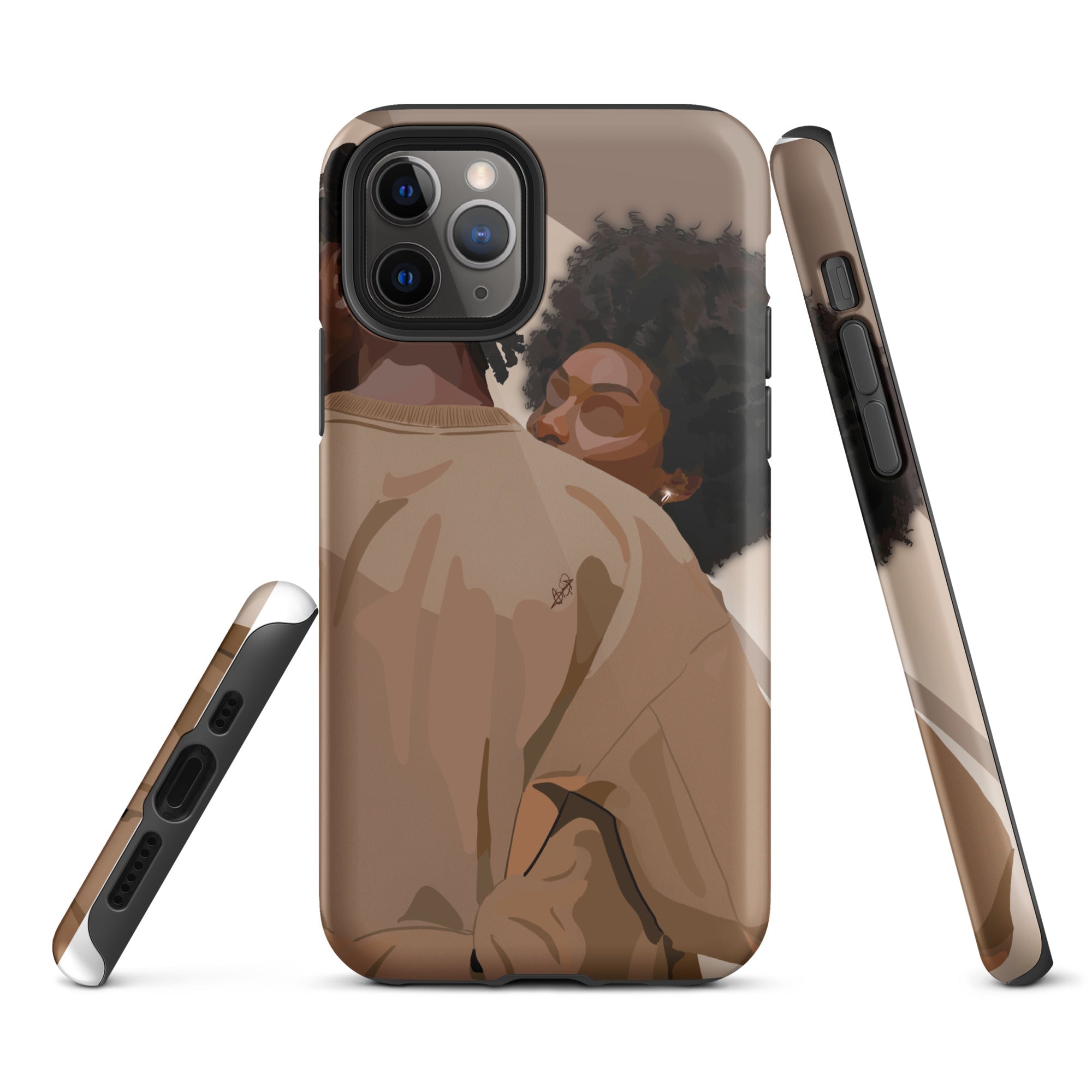 Lovebirds iPhone case-Glossy-iPhone 11 Pro-SmardArt-Wall Art