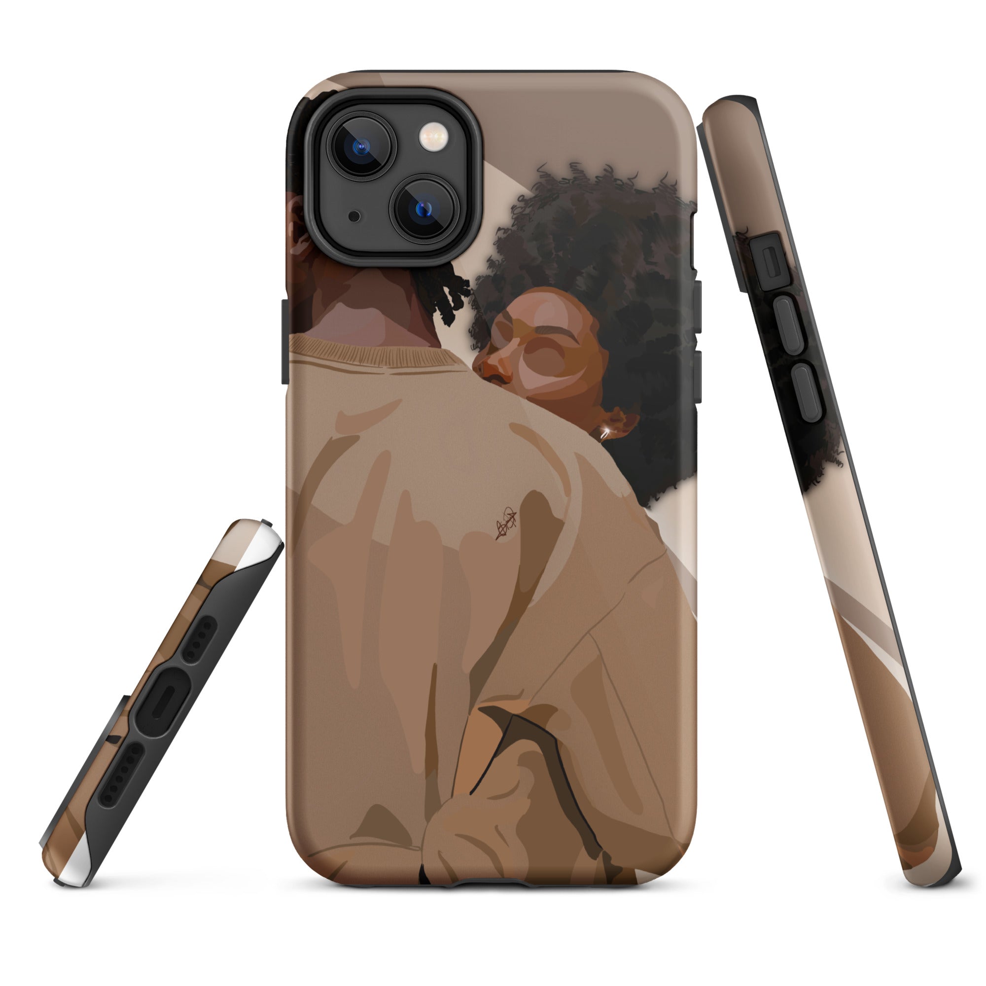 Lovebirds iPhone case-Glossy-iPhone 14 Plus-SmardArt-Wall Art