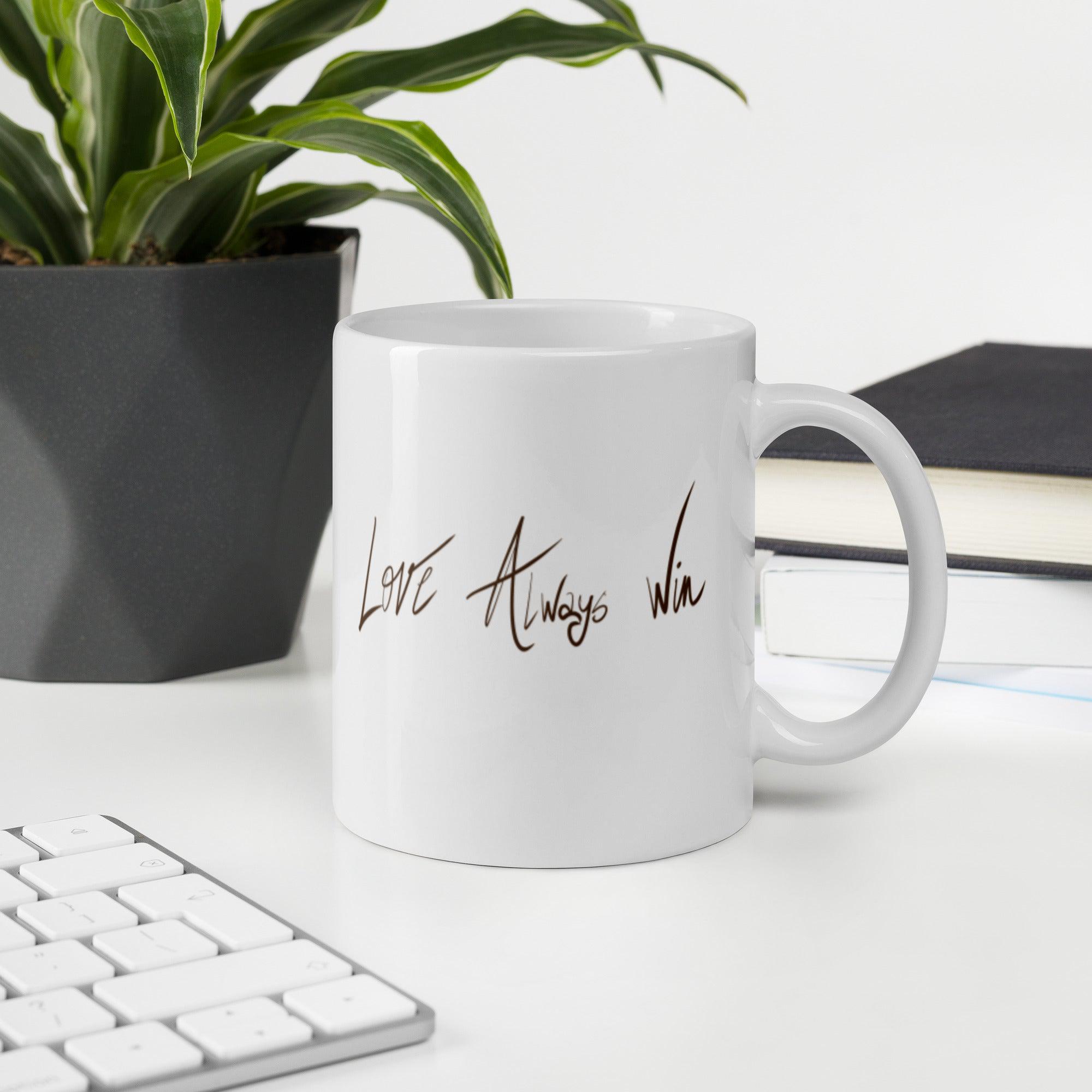 Love always win glossy mug-11oz-SmardArt-Wall Art