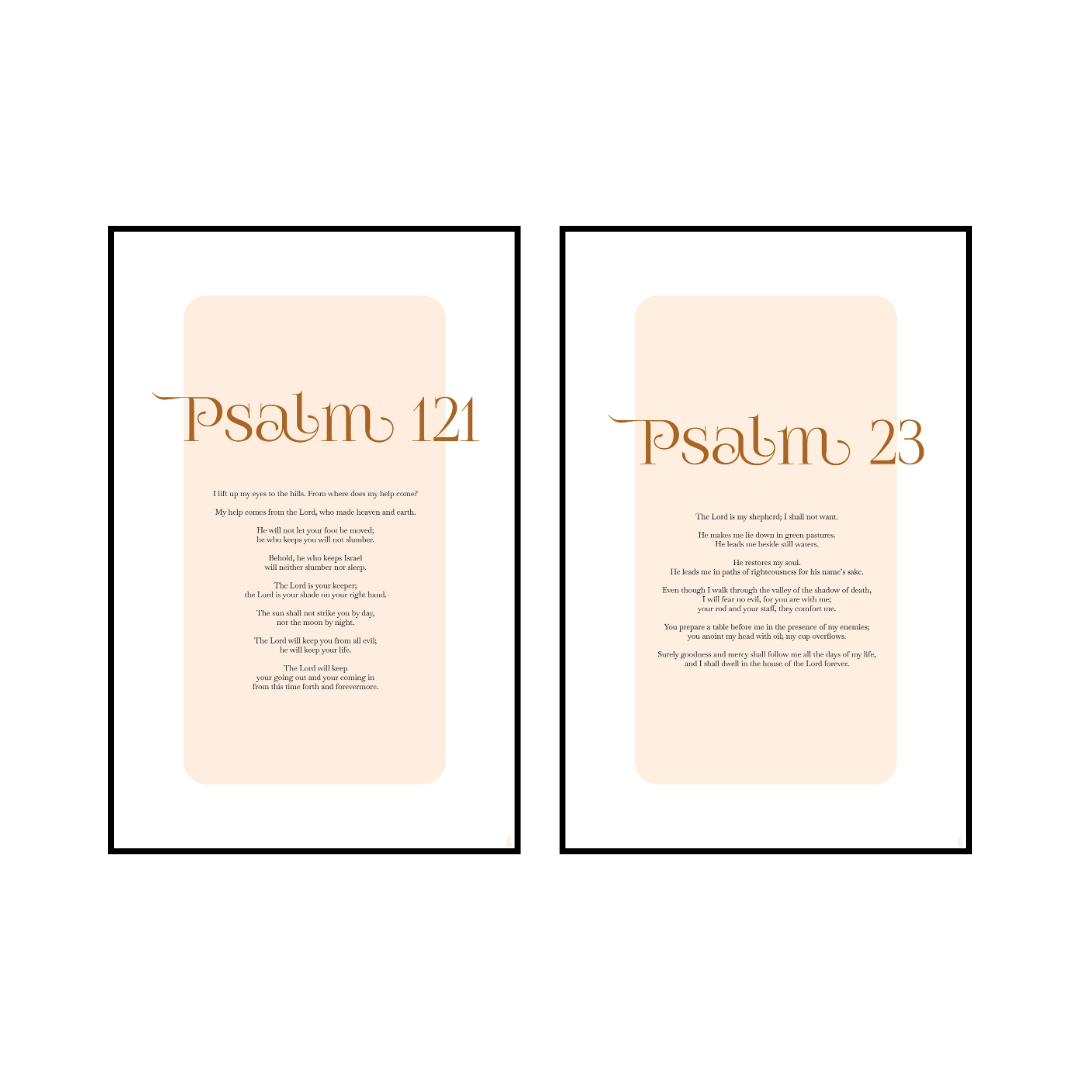 Art Print Bundle : Psalm 121 + Psalm 23