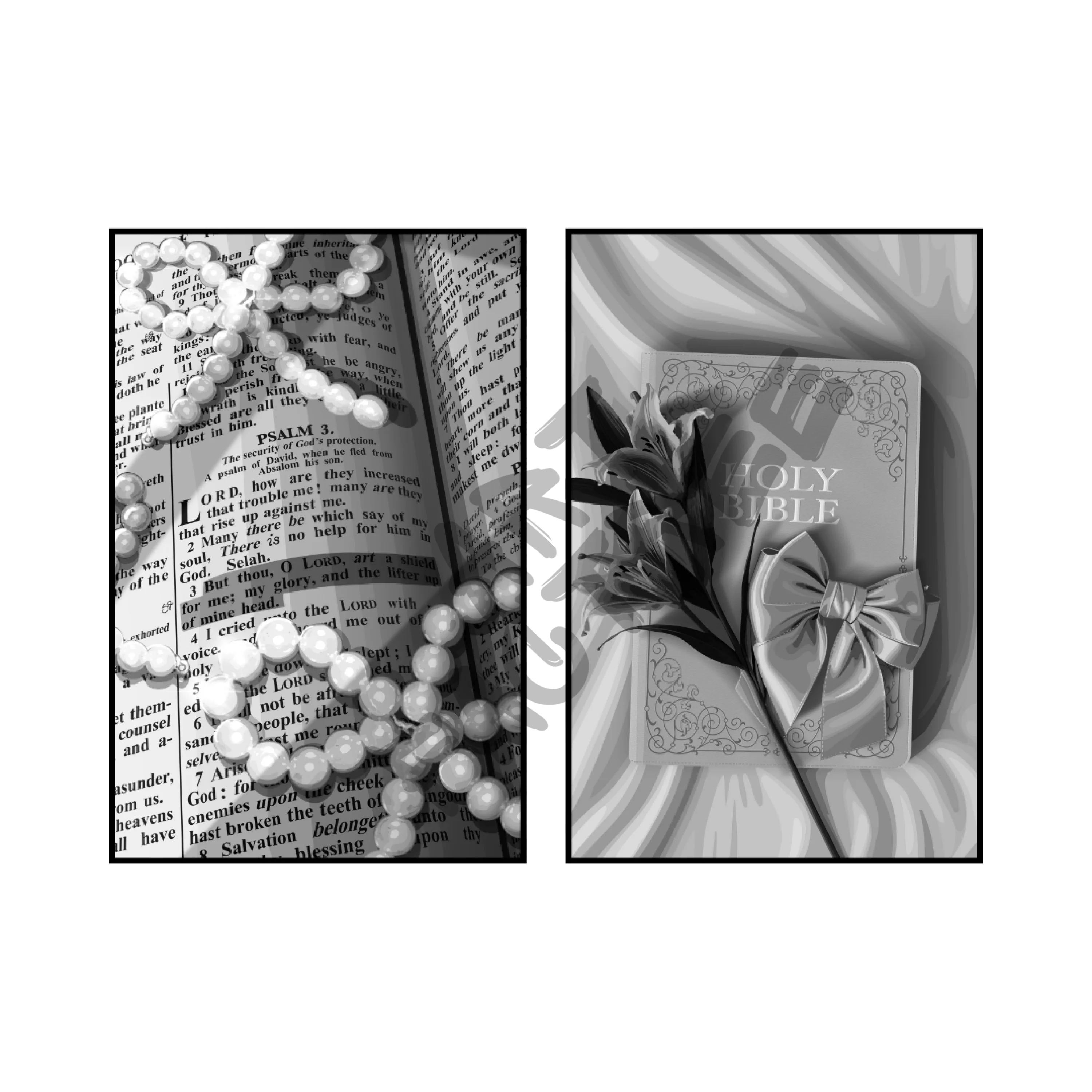 Art Print Bundle : Surrounded By Faith B&W + Sacred & Still B&W
