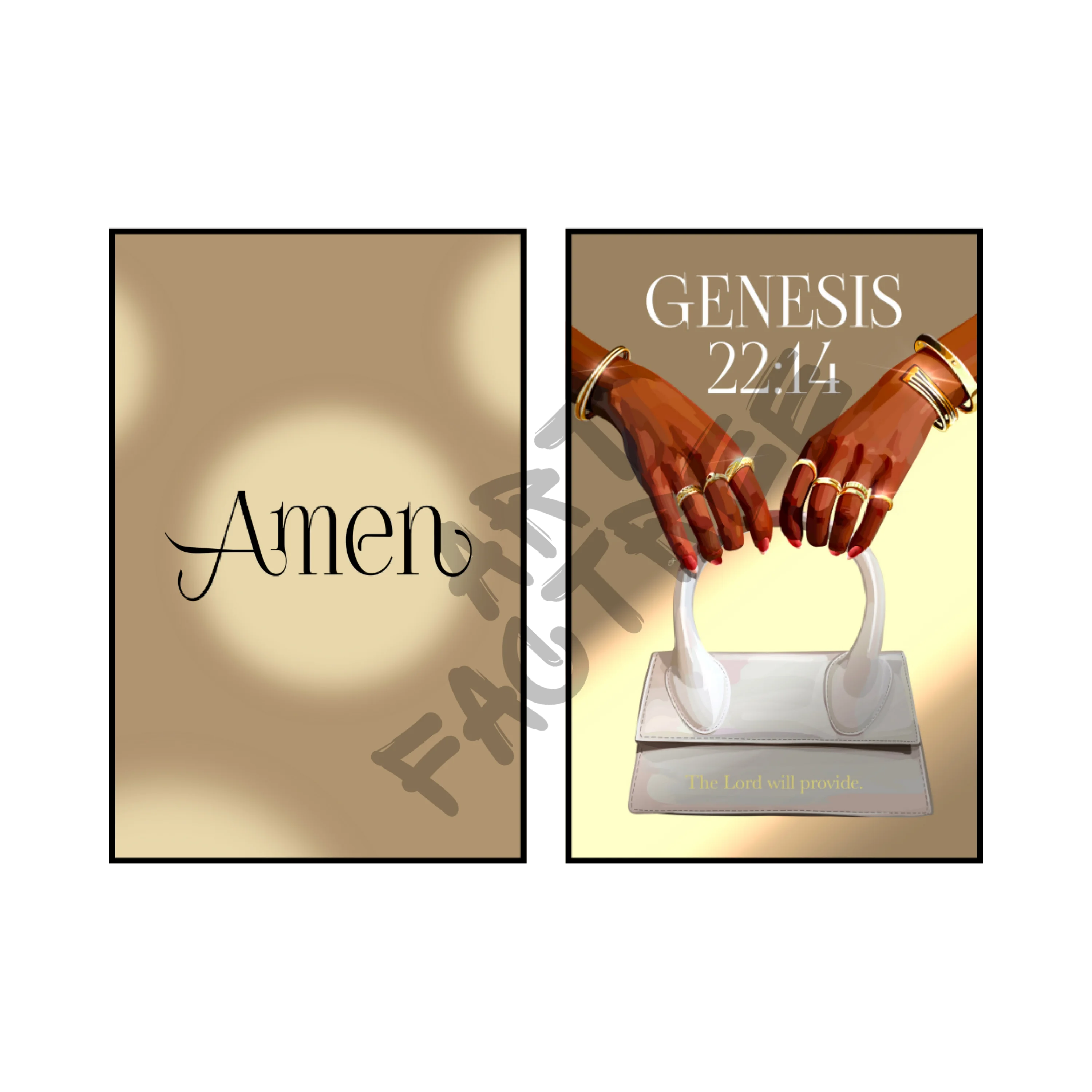 Art Print Bundle : Amen Gold + Genesis 22:14