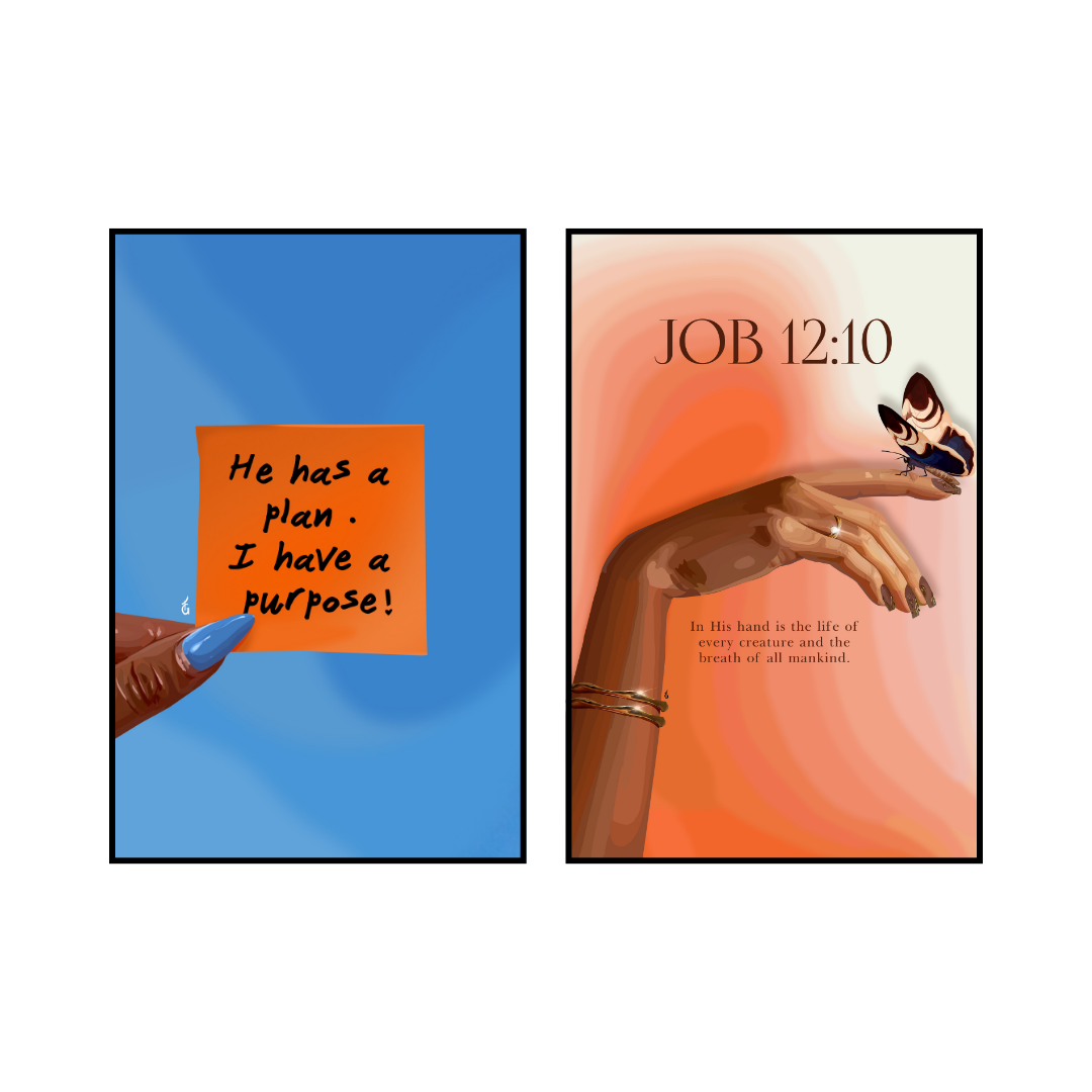 Art Print Bundle : Posted Promise + Job 12:10