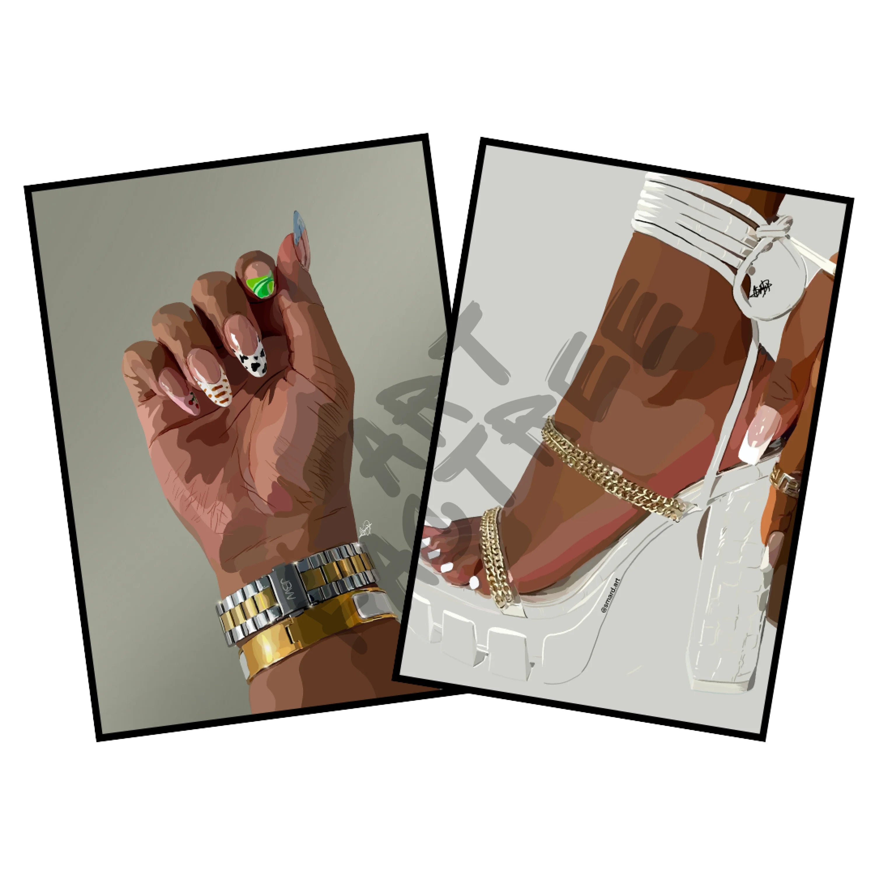 Art Bundle : Colourful Nails + Heel Me II