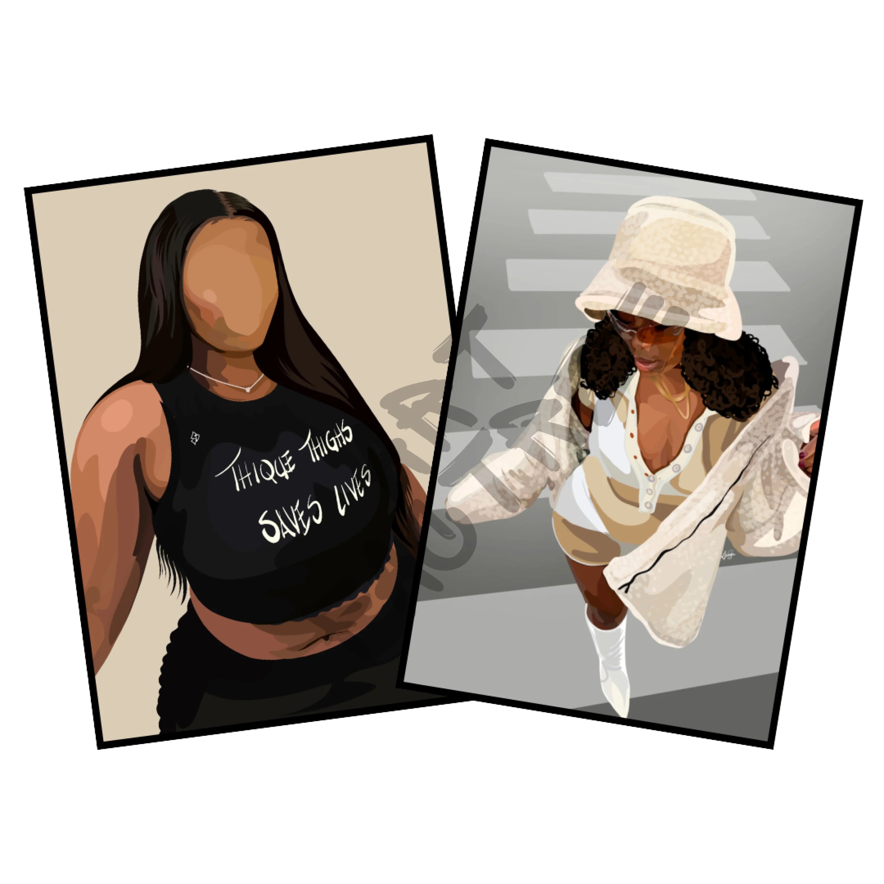 Art Bundle : Thick Thighs + Fashion Gyal