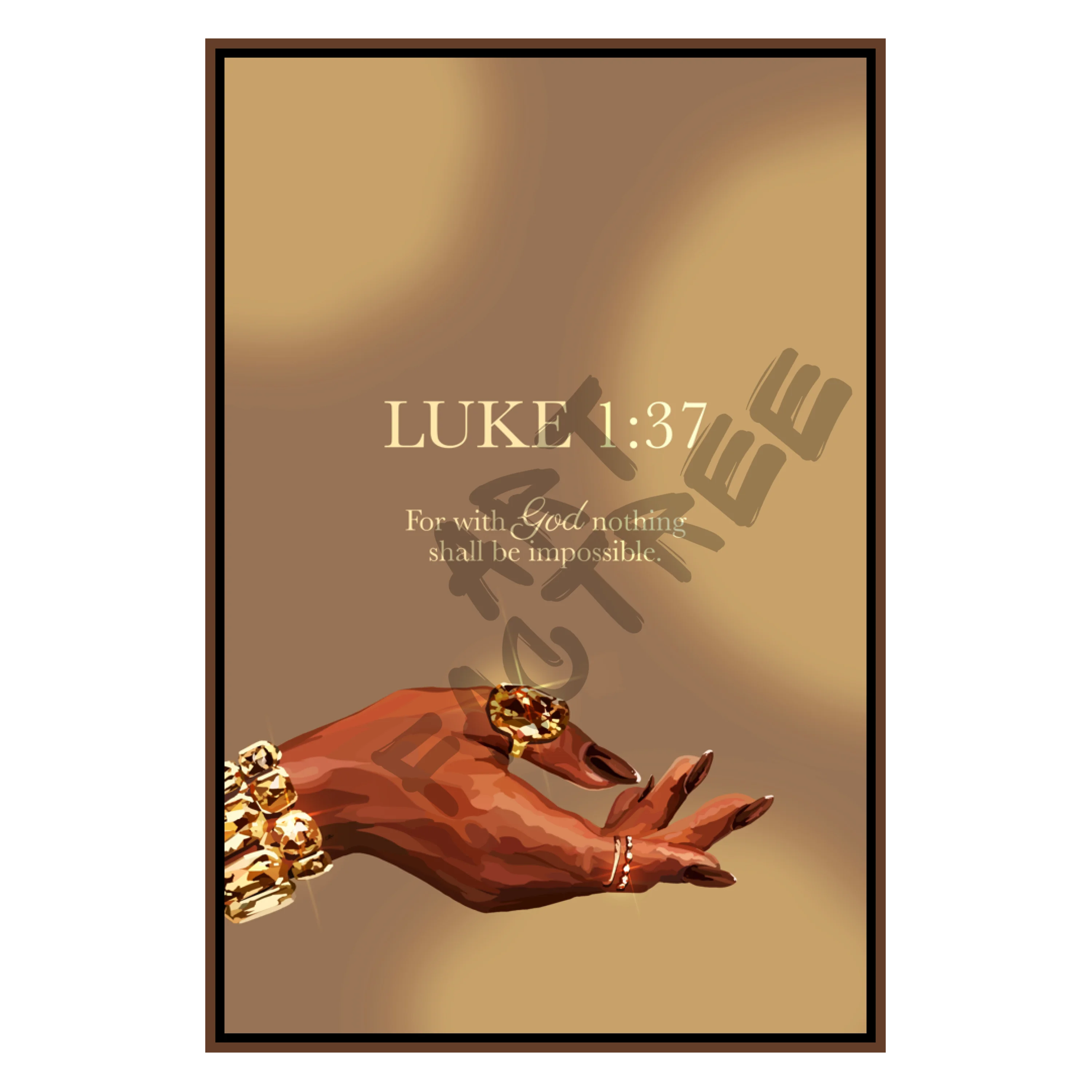 Luke 1:37 Gold