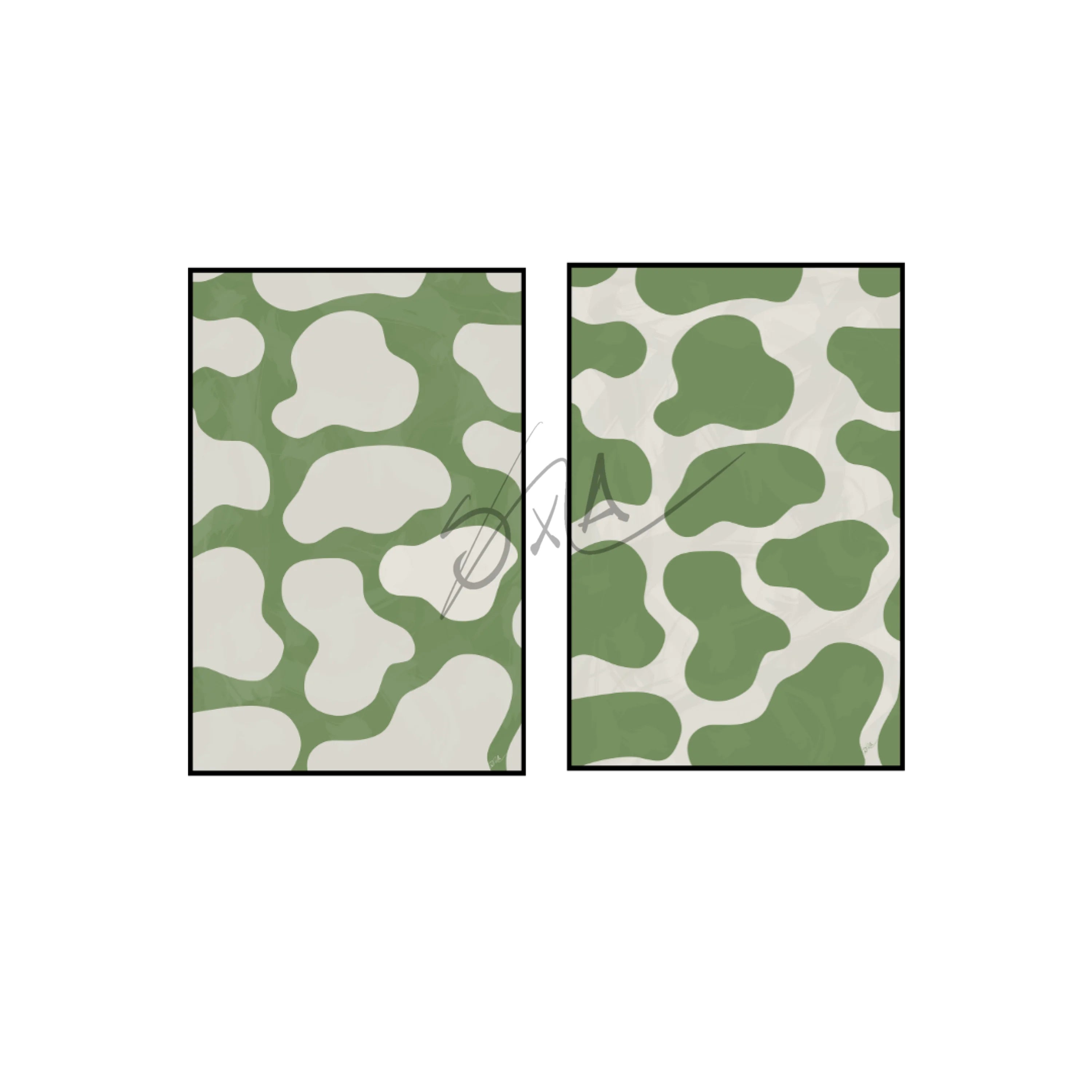 Amazon Abstract Wobbles Bundle 24x36 Green