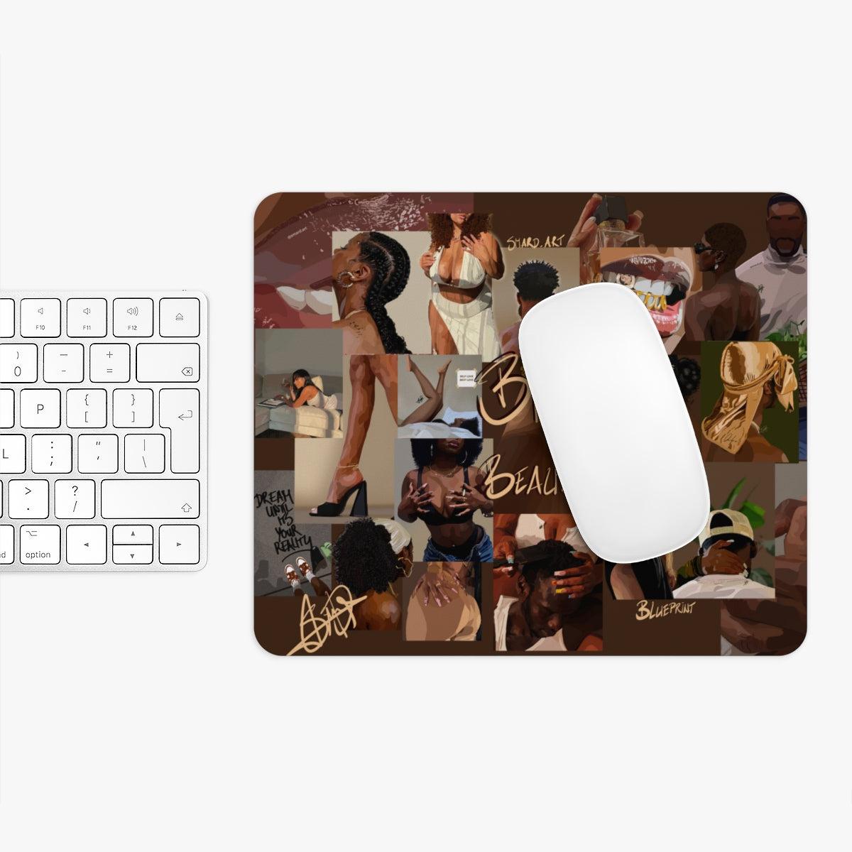 BLACK IS BEAUTY Mouse Pad-One size-Rectangle-SmardArt-Wall Art