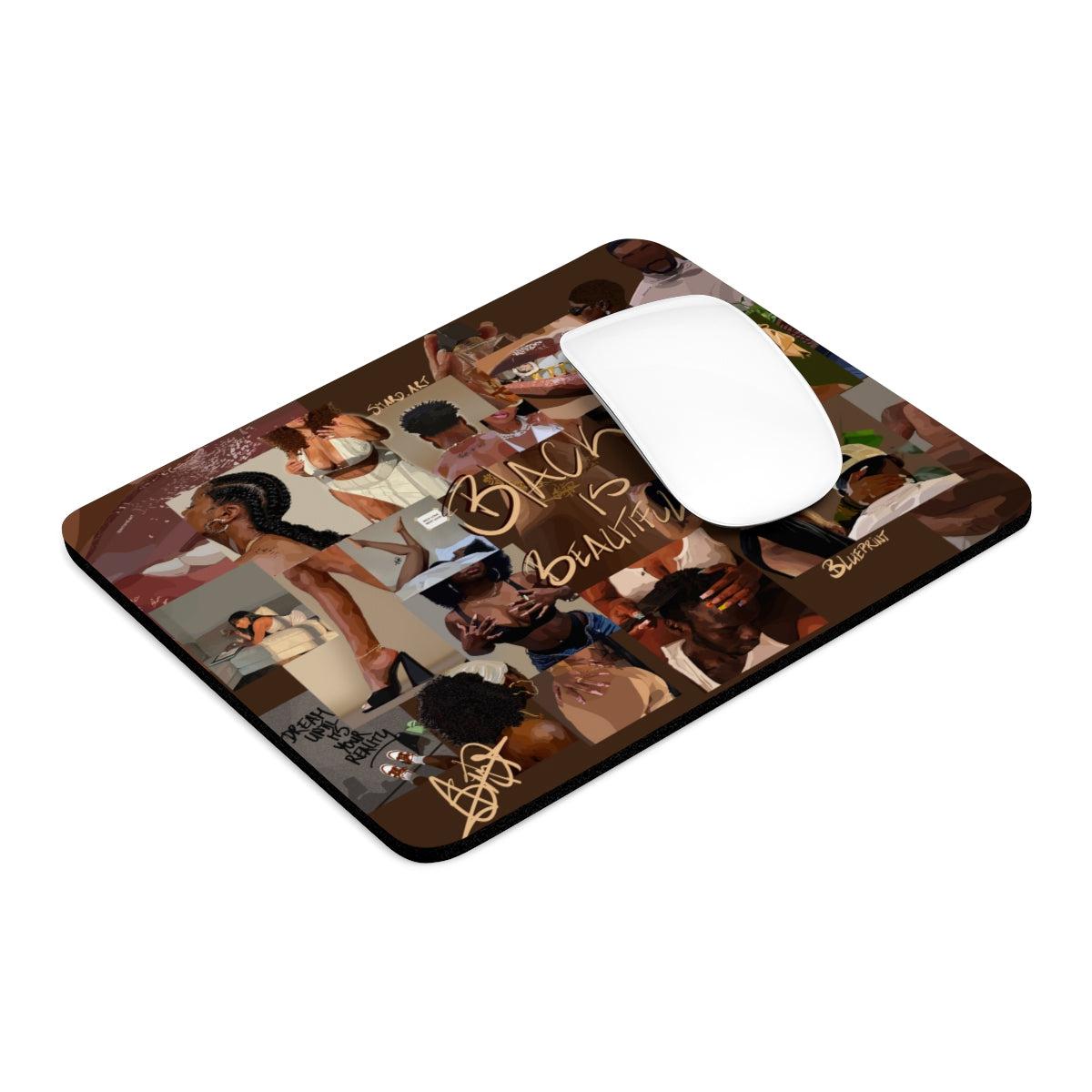BLACK IS BEAUTY Mouse Pad-One size-Rectangle-SmardArt-Wall Art